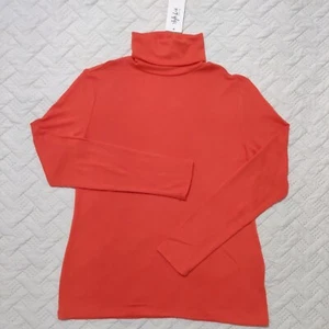 Camisa Top Style & Co Manga Larga Cuello Alto Para Mujer Informal Tejida Salmón Talla PS  - Imagen 1 de 9