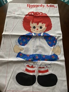 1984 Raggedy Ann Cut & Sew Fabric Panel Tunic Costume Or Toy - Bobbs-Merrill - Picture 1 of 9