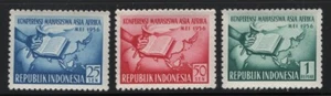 Indonesia 1956 Asia-África conjunto de estudiantes Sc# 421-23 NH - Imagen 1 de 1