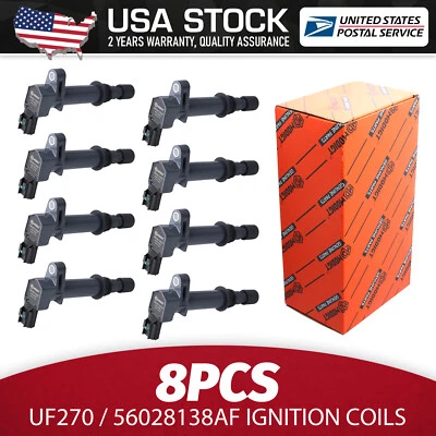 Reliable Ignition Coils UF270/56028138AF 8pcs For Dodge Dakota 3.7L V6 2004-2008 - Изображение 1 из 4