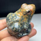 119G Natural Crystal Mineral Specimen. Kambaba Jasper. Hand-Carved Frog.Gift.Zg