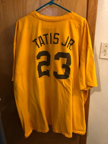 San Diego Padres Fernando Tatis Jr Yellow MLB T-Shirt Jersey Cotton Size 5XL Cover