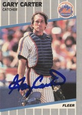 GARY CARTER  NEW YORK METS  SIGNED 1989 FLEER #30