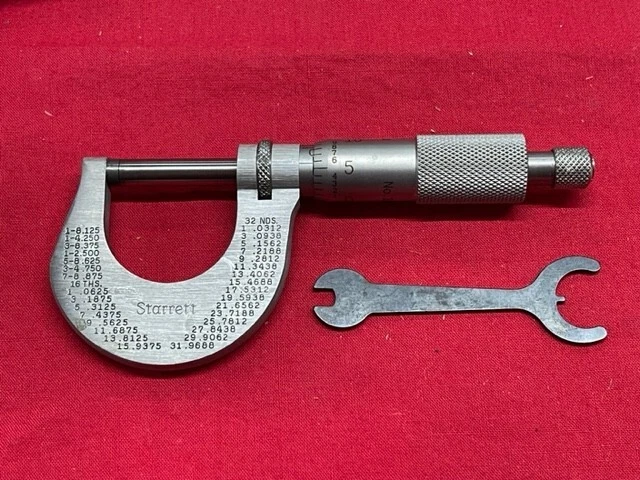 Starrett T1230xrl Outside Micrometers Stainless Steel Micrometer Ratchet Stop