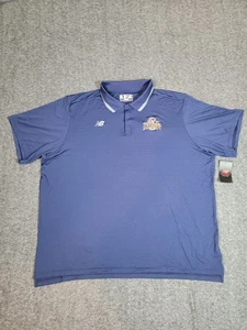 New Balance Dallas Rattlers Mens Golf Polo Shirt Size 3XL Blue Navy Sort Sleeve - Picture 1 of 12
