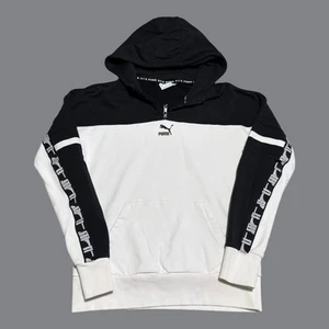 PUMA XTG Half Zip Black White Cotton Blend Hoodie Sweatshirt Adult Small - Picture 1 of 6