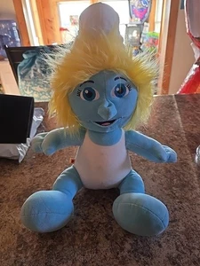 BAB Build A Bear Smurf Smurfette Plush Stuffed Toy 17" - Picture 1 of 2