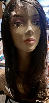 Vanessa 100% Synthetic  Wig Topside OBI Jet Black #1 Pre Styled C~part /no odor  - Image 1 of 4