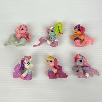 LOTE DE 6 mini figuras My Little Pony Ponyville Merpony Merpony (2009) MLP Foto 1 de 4