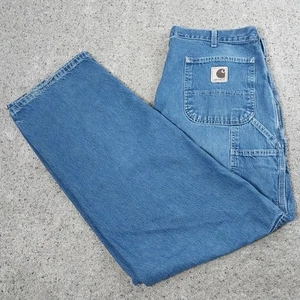 Vintage Carhartt Carpenter Jeans 36w X 31 Wide Leg High Rise - Bild 1 von 12