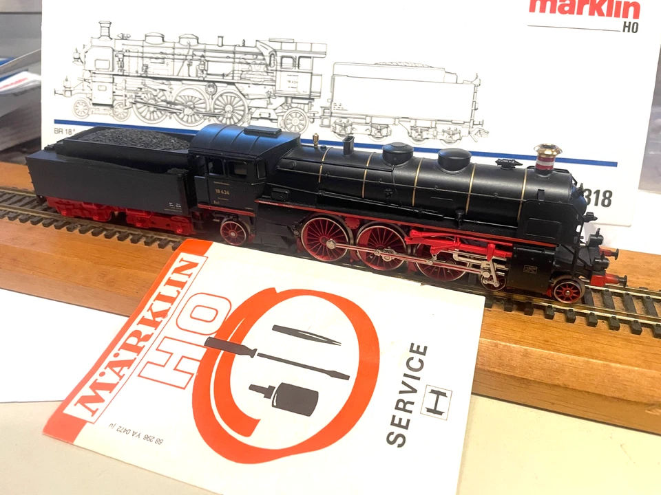 MÄRKLIN HO Dampf 18 434 DRG  RHEINGOLD in Metall nr. 3318 in OVP - Unbespielt - - Bild 1 von 1