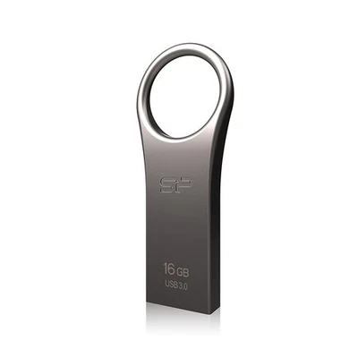 Silicon Power 16GB Jewel J80 USB 3.0 Key Flash Drive, Titanium (SP016GBUF3J80V1T - Image 1 of 4