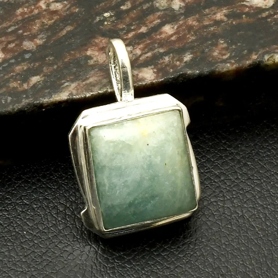 Aquamarine Gemstone Ethnic Handmade High Finish Pendant Jewelry 1.6" AP-18243 - Image 1 of 1