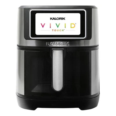 Kalorik Vivid Touch 7qt High-Res Touchscreen Air Fryer with Window Black - Image 1 of 4