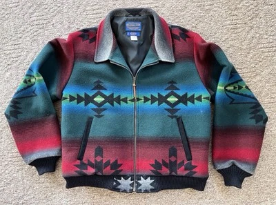 Pendleton High Grade Western Wear Bomber Jacket Navajo Aztec Men XL - Image 1 of 4