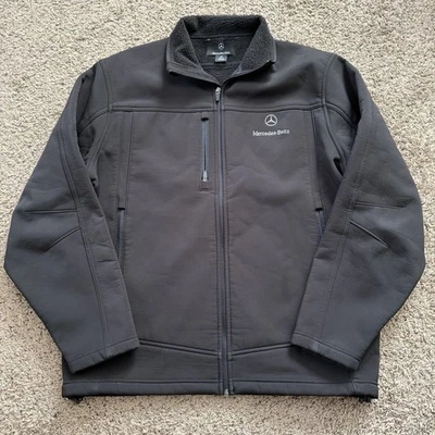 Chaqueta Mercedes Benz Soft Shell negra con forro polar negro mediana para hombre Foto 1 de 4