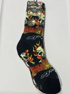 Paquete de 2 calcetines acolchados multicolores Ed Hardy para hombre talla 6-12 nuevos (A) - Imagen 1 de 2