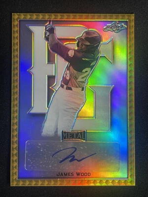 2020 Leaf Metal Perfect Game  #BA-JW1 James Wood Yellow #/1 - Image 1 of 2