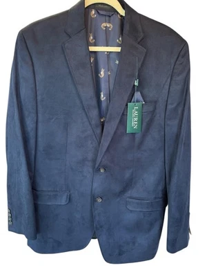 Blazer Lauren Ralph Lauren Para Hombres 42 Largo Azul Marino Linley Abrigo Deportivo Chaqueta Forro de Zorro Foto 1 de 4