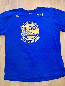 Adidas Golden State Warriors Stephen Curry #30 Blue T-shirt Finals Size 2X - Picture 1 of 12