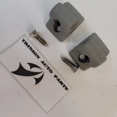 2007-2011 Hyundai Santa Fe Sun Visor Clip OEM Gray Set of 2 with Screws OEM - Image 1 of 3