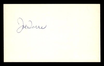 JOE TORRE SIGNED INDEX CARD - Image 1 of 2