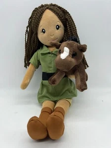 The Petting Zoo Zookeeper Girl Soft Doll 16" Plush Holding Mini Horse - Picture 1 of 4