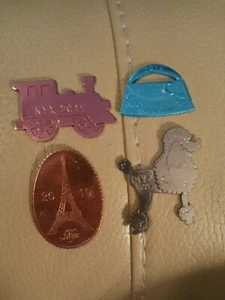 4 2019 KREWE of NYX RIDERS DOUBLOONS NEW ORLEANS MARDI GRAS train eiffel poodle - Picture 1 of 1