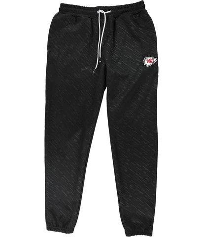 Tommy Hilfiger Mens Kansas City Chiefs Athletic Jogger Pants, Black, Medium Cover