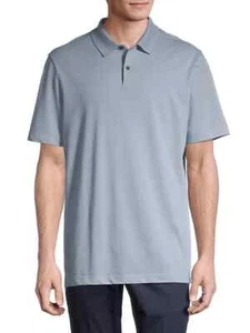 Camisa polo estándar Theory Birdseye para hombre 2XL estampado azul manga corta - Imagen 1 de 8