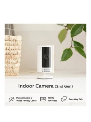 Ring Indoor Camera  2nd Gen Security Cam 1080p HD Video White-UK - Image 1 of 4