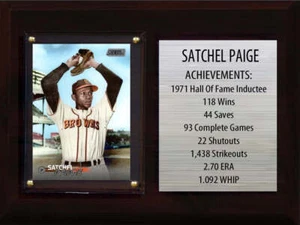 Satchel Paige Hall Of Fame Plaque 6" x 8" 1 Card + Stats - Picture 1 of 4