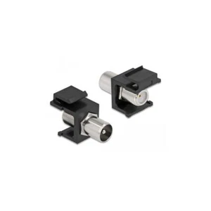86857 - Keystone Modul IEC Stecker zu F Buchse schwarz - Bild 1 von 1