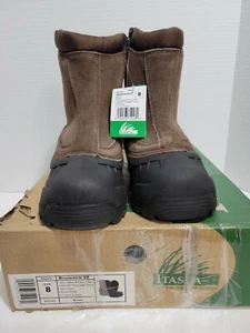 ITASCA BRUNSWICK SZ THINSULATE 200GRAM BROWN LEATHER SIDE ZIP MENS 8 BOOTS NEW - Picture 1 of 5