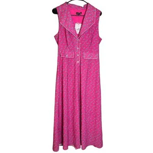 Sister Jane Midikleid rosa Blumen Größe Medium neu mit Etikett - Bild 1 von 8