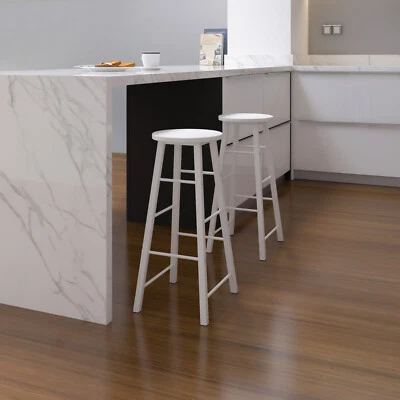 EUGAD 2er Set Barhocker runde Bistrohocker 71cm hoch mit Fußstütze Metallgestell - Bild 1 von 4