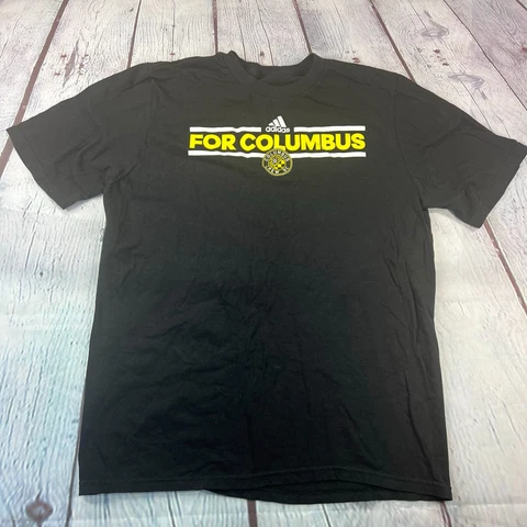 Adidas Columbus Crew Soccer CLub Kids XL Black Short Sleeve T-Shirt Cover