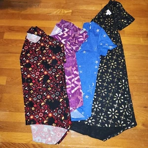 LulaRoe Lot of 4. 1 Dress. 3 Short Sleev Shirts. Multiple Designs Size SMALL - Picture 1 of 7