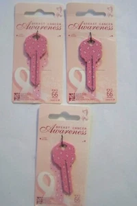 Breast Cancer Awareness Kwikset KW1 Key blanks qty 3 - Picture 1 of 1
