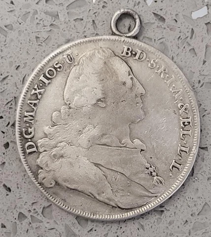 1 Thaler 1760 Germany-Bavaria Max Joseph Madonna Thaler Ag, mounted Cover