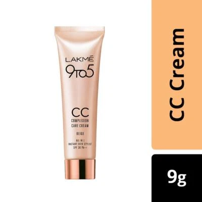 Lakme 9 a 5 CC Crema Mini, 01 - Beige, Maquillaje Facial Claro FPS 30 Ocultar Oscuro 9g Foto 1 de 4