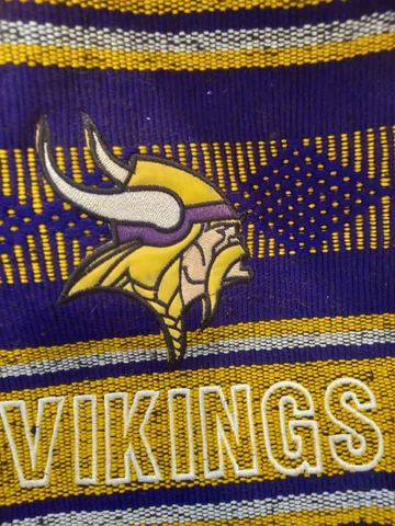 Minnesota Vikings woven backpack knapsack, purse, very good condition Cover