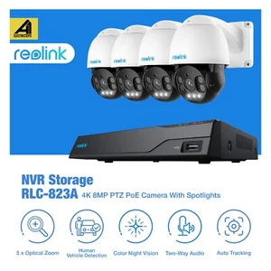 Reolink 8MP PTZ PoE Security Camera System Auto Track Person Vehicle Alert 823A - Picture 1 of 27
