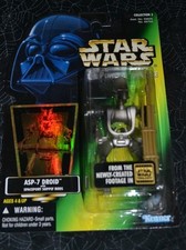 1996 STAR WARS THE POWER OF THE FORCE ASP-7 DROID WITH SPACEPORT SUPPLY RODS