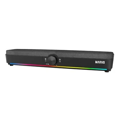 Marvo Scorpion Bluetooth 5.3 Soundbar Suono Stereo Alimentato USB Luci RGB 2x5w - Immagine 1 di 4