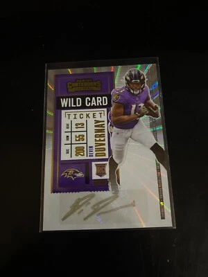 Devin Duvernay 2020 Panini Contenders Wild Card  Auto RC Ravens 132 - Image 1 of 2