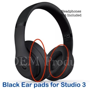 NEW 2PCS X Replacement Memory Foam Ear Pads for Beats Studio 3 BLACK - Picture 1 of 5