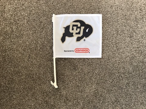 University Of Colorado Buffalos NCAA Window Car Flag Boulder White GO BUFFS! Cover