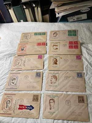 U.S.1940-AMERICAN COMPOSERS-TEN (10)-FDC'S-LOT OF 2 COMPLETE SETS,SOME SIGNED-#2 - Image 1 of 4