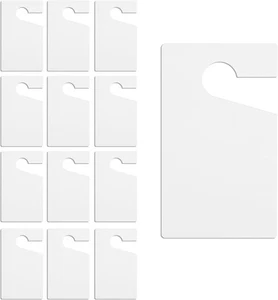 12PCS White Parking Permit Hang Tags 3x5" PVC Reusable Weatherproof Car Mirror - Picture 1 of 5